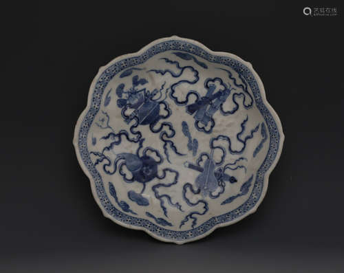 A Chinese Blue and White Porcelain Plate