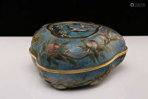 A Chinese Cloisonne Box with Cover