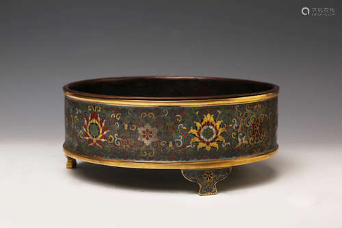 A Chinese Cloisonne Brush Washer