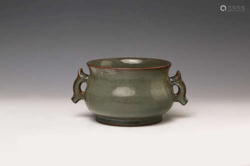 A Chinese Celadon Porcelain Incense Burner