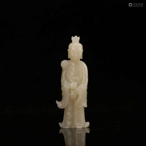 A Chinese Carved Jade Buddha