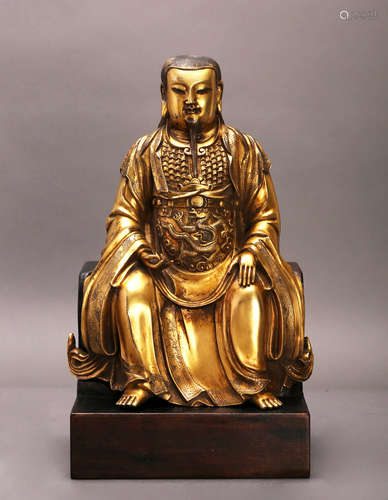 A Chinese Gilt Bronze Buddha