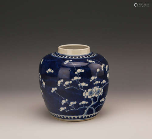 A Chinese Blue and White Porcelain Jar