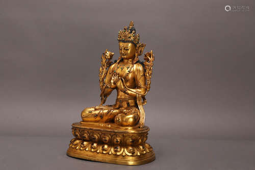 A Chinese Gilt Bronze Buddha