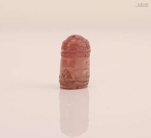 Two Chinese Carved Tourmaline Seals