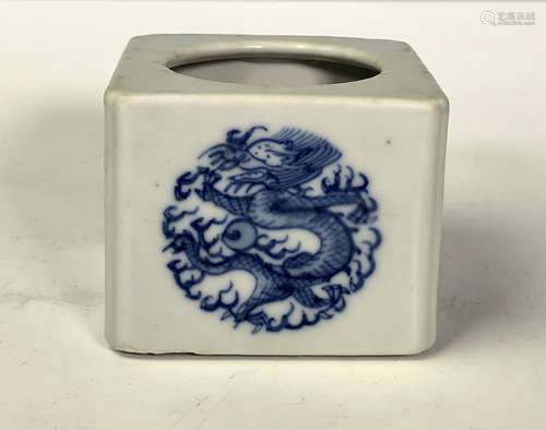 Blue and White Porcelain Dragon Box