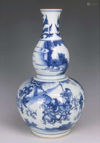 Blue And White Porcelain Double Gourd Vase