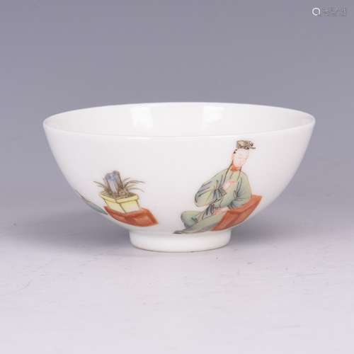 Famille Rose Porcelain Bowl With Mark