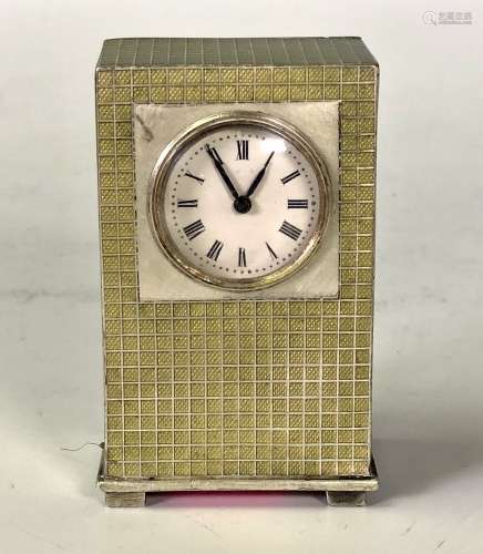 Silver enamel  Clock