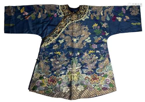 Embroidered Silk Dragon Robe