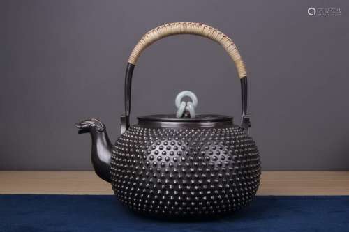 Silver tea pot with mark