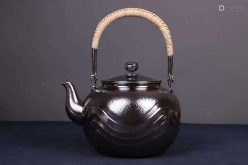 Japanese Silver Tea Pot with Mark