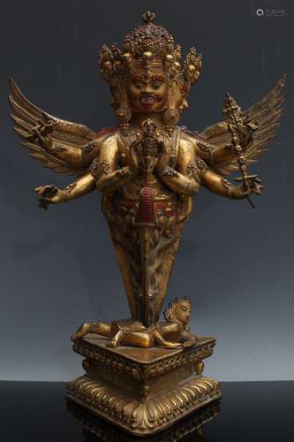 Gilt Bronze Figure of Vajvakilaka