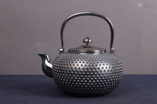 Japanese Silver Tea Pot with Mark