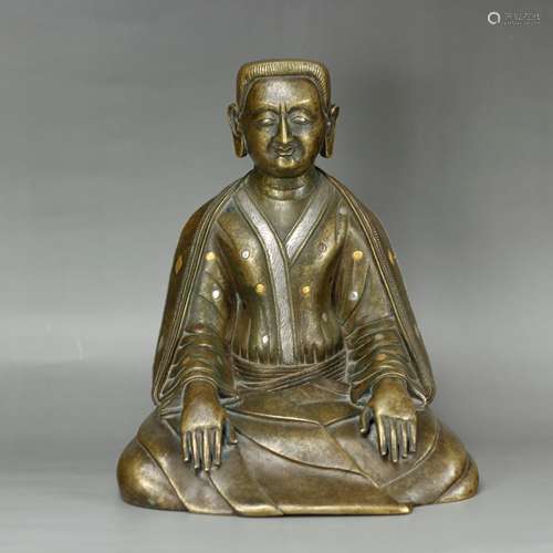 Bronze figure of Great Teacher Marpa