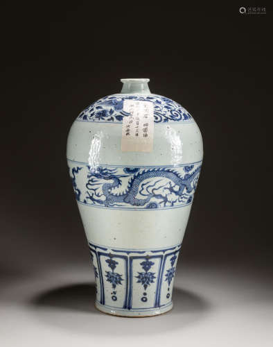 19th Korean Antique Blue&White Porcelain Vase