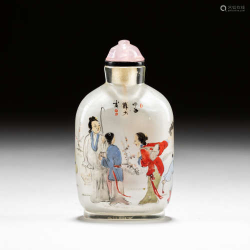 Republic Period Chinese Antique Inside Painting Snuff Bottle