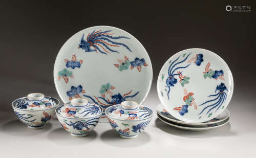 Group 19th Japanese Antique Imari Ware Porcelain