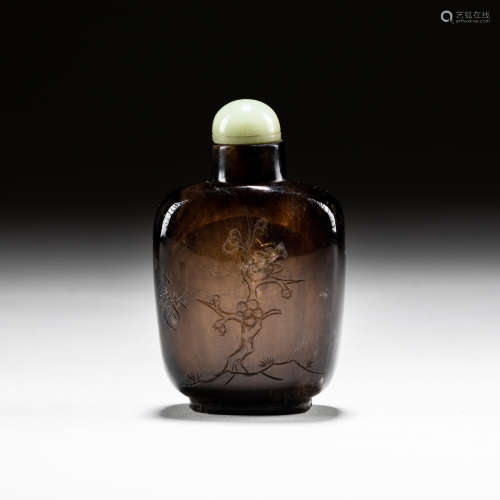 19th Chinese Antique Rock Crystal Snuff Bottle