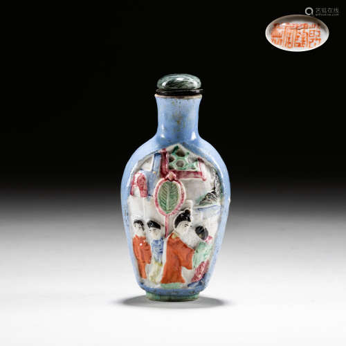 19th Chinese Antique Porcelain Snuff Bottle