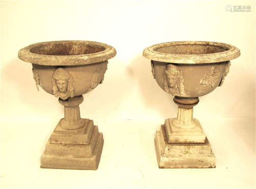 A pair of Continental garden urns