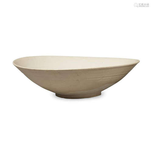 A large Chinese white ware flared bowl