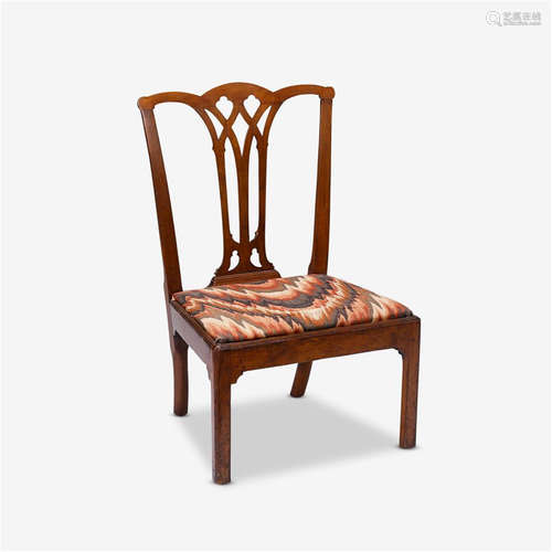 A Chippendale mahogany side chair