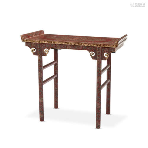 A Chinese style painted console table