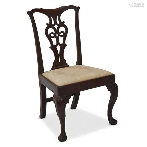 A George III mahogany side chair