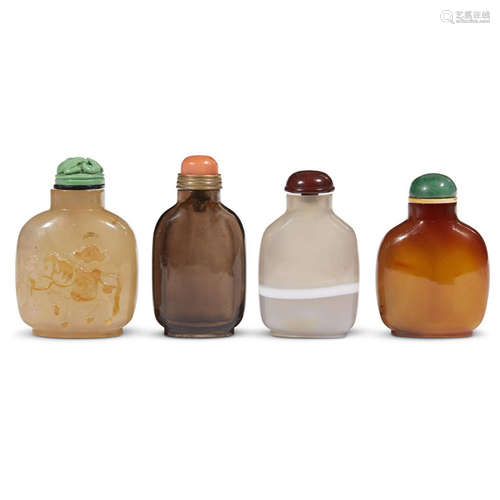 A group of four Chinese snuff bottles