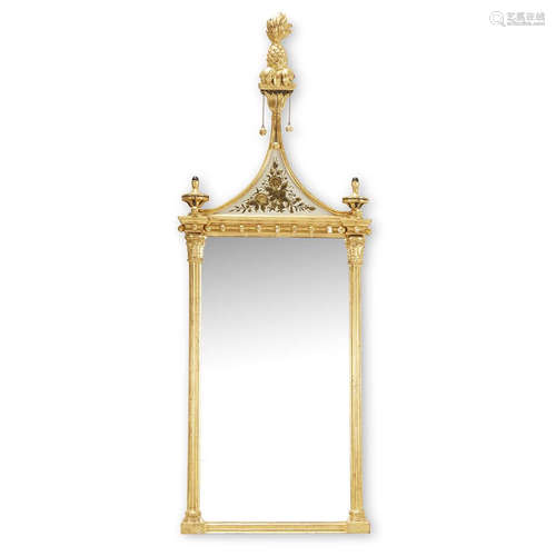 An Adamesque style giltwood mirror