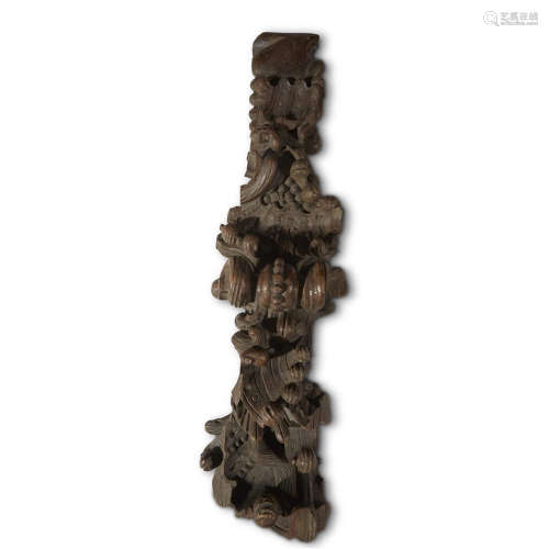 A SPANISH BAROQUE CARVED ARCHITECTURAL APPLIQUE