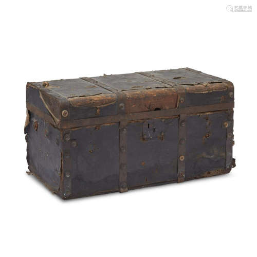 AN AMERICAN TRAVELLING TRUNK BELONGING TO PENELOPE CREECY WRIGHT