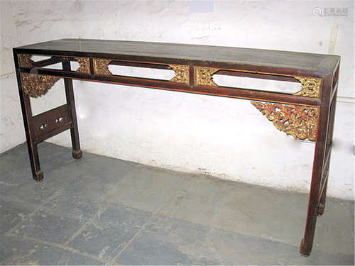 A large Chinese carved altar table