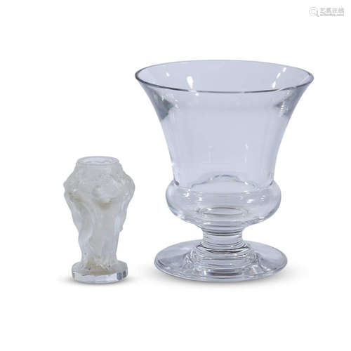 Two crystal vases