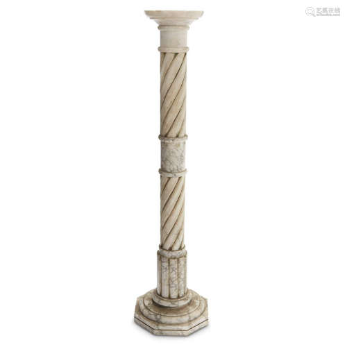 A white marble pedestal