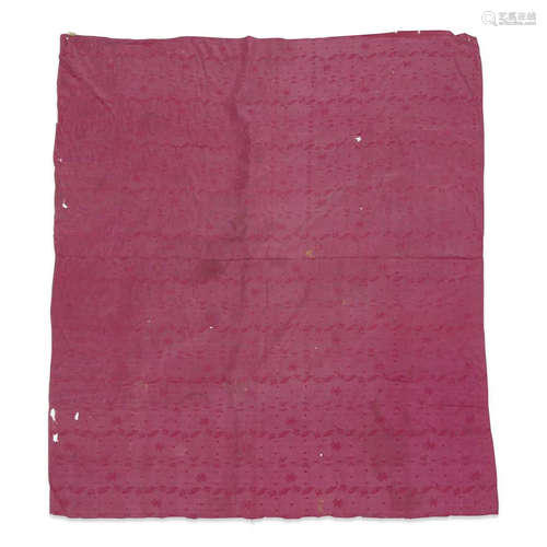 AN INDIAN PINK SILK FRAGMENT