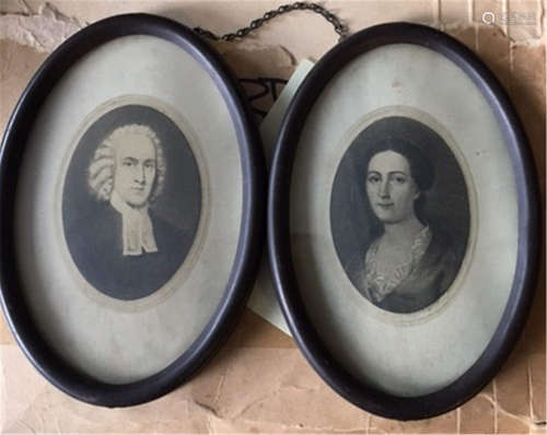 A pair of portrait miniatures