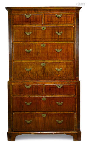 A George III walnut chest-on-chest