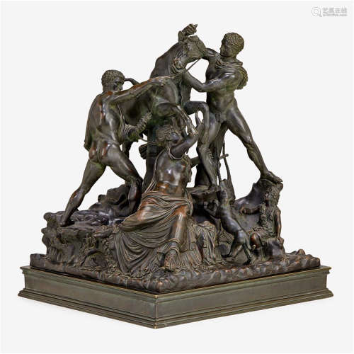 A bronze group of the Farnese bull, after the Antique
