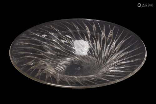 A LARGE RENÉ LALIQUE FROSTED AND POLISHED GLASS