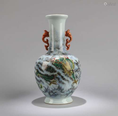 A Chinese Famille-Rose Porcelain Vase