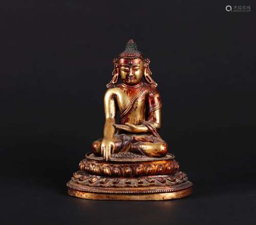 A Chinese Gilt Bronze Buddha