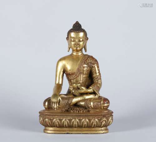 A Chinese Gilt Bronze Buddha