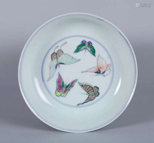 A Chinese Dou-Cai Porcelain Plate