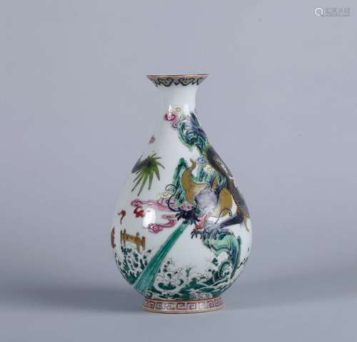 A Chinese Famille-Rose Porcelain Vase