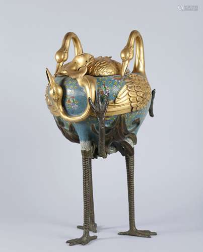 A Chinese Cloisonné Incense Burner