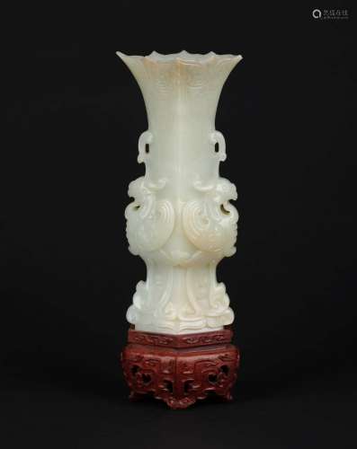 A Chinese Carved Jade Vase