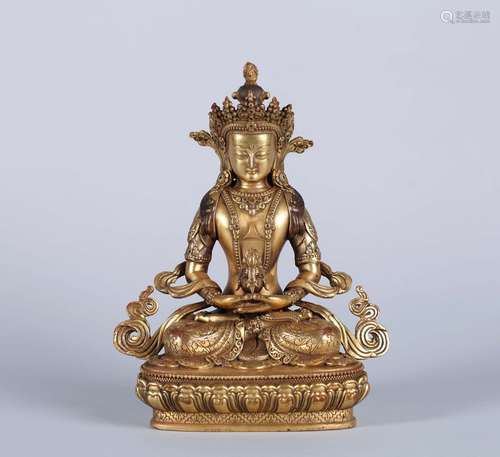 A Chinese Gilt Bronze Buddha