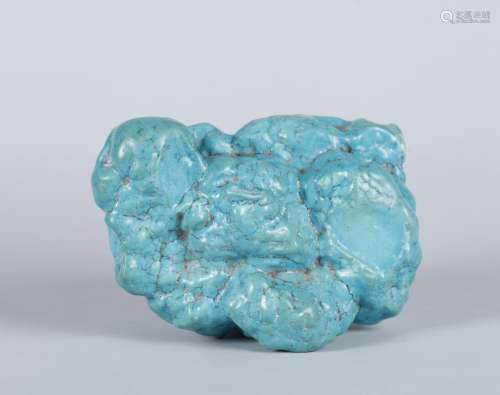 A Chinese Carved Turquoise Decoration